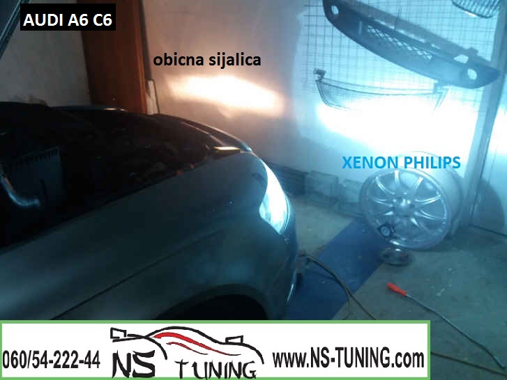 audi a6 c6 xenon farovi h7 sijalica philips ugradnja novi sad tuning